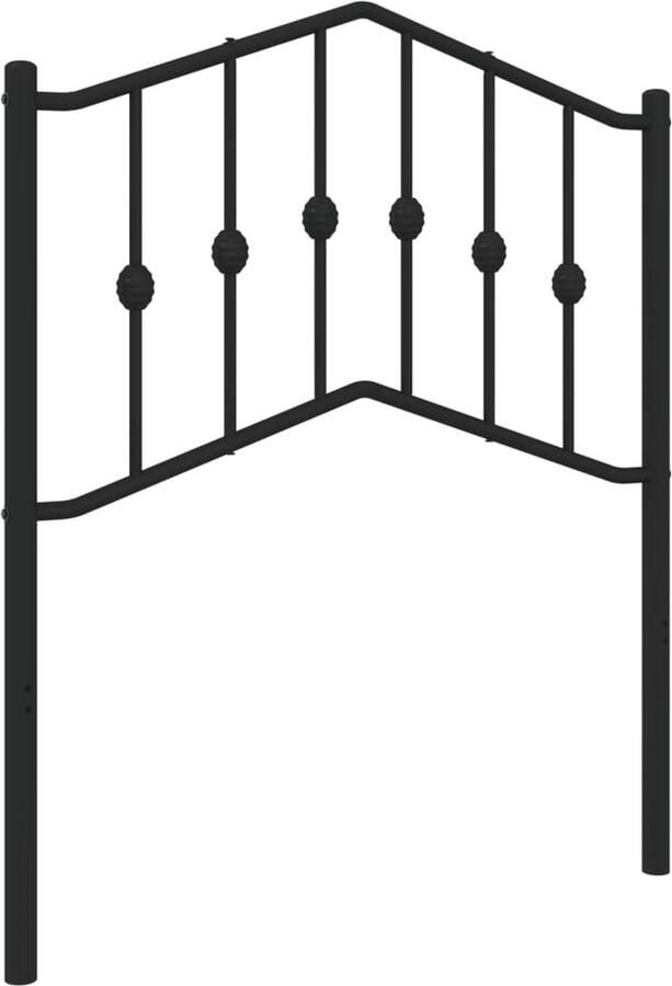 VidaXL Hoofdbord 75 cm metaal zwart - Foto 3