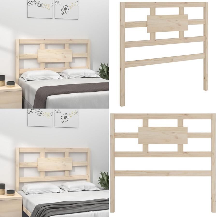 VidaXL Hoofdbord 80 5x4x100 cm massief grenenhout Hoofdbord Hoofdborden Hoofdeinde Houten Hoofdbord