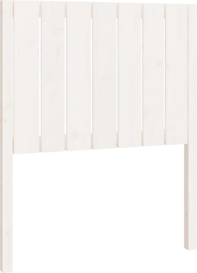 VidaXL Hoofdbord 80 5x4x100 cm massief grenenhout wit - Foto 4