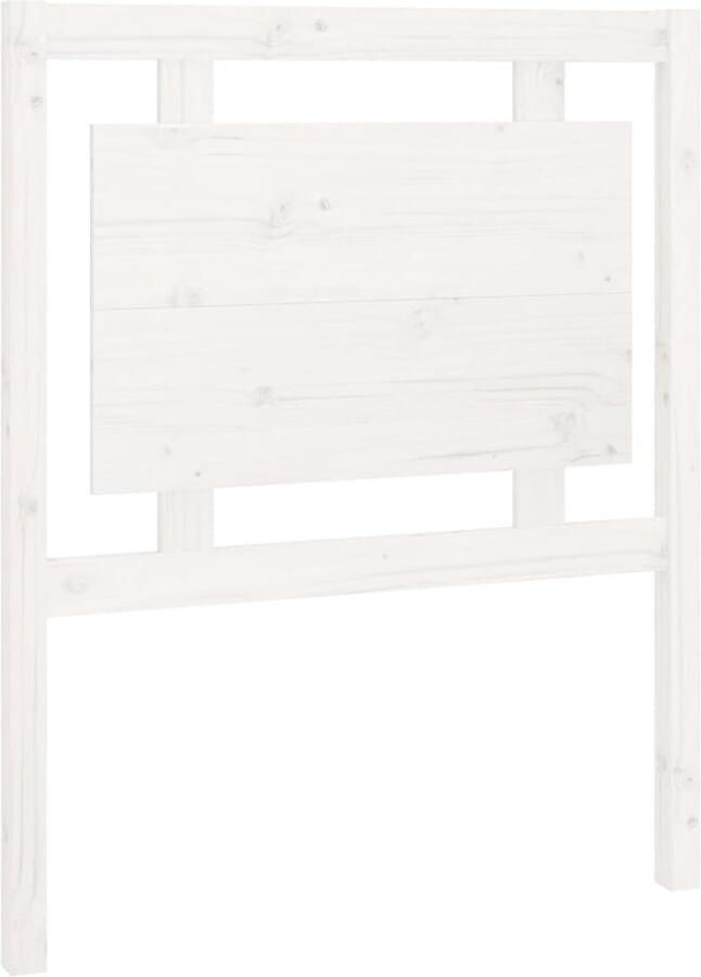 VidaXL Hoofdbord 80 5x4x100 cm massief grenenhout wit - Foto 3