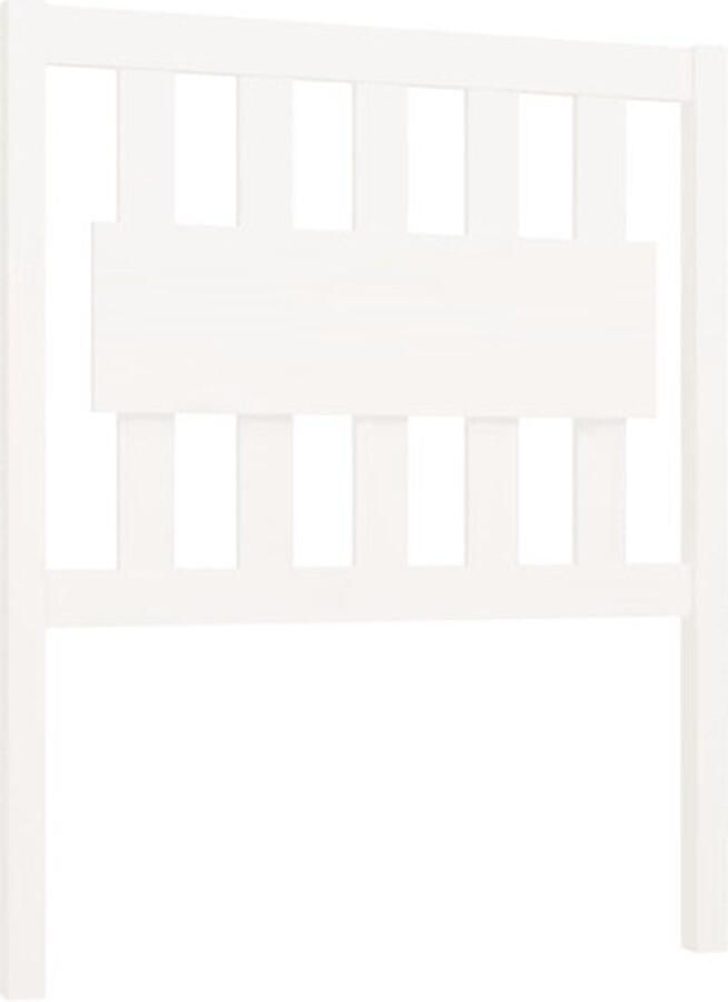 VidaXL Hoofdbord 80 5x4x100 cm massief grenenhout wit - Foto 3