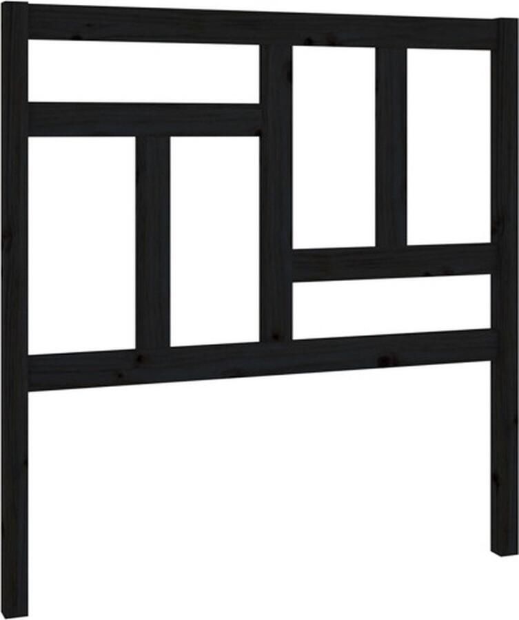 VidaXL Hoofdbord 95 5x4x100 cm massief grenenhout zwart - Foto 16