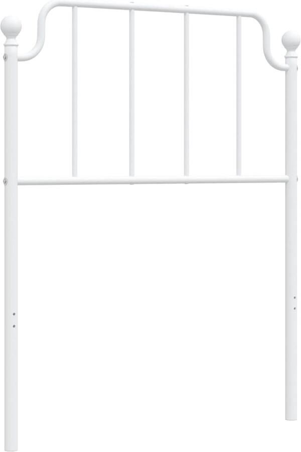 VidaXL Hoofdbord 80 cm metaal wit - Foto 3