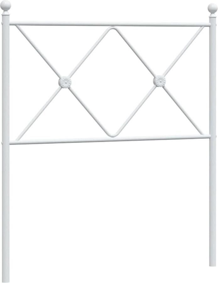 VidaXL Hoofdbord 80 cm metaal wit
