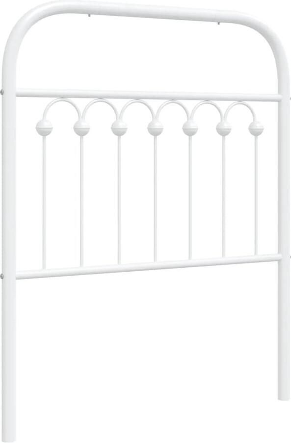 VidaXL Hoofdbord 80 cm metaal wit