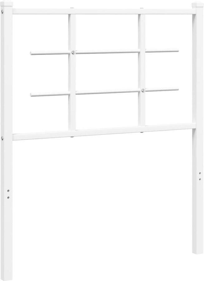 VidaXL Hoofdbord 80 cm metaal wit - Foto 8