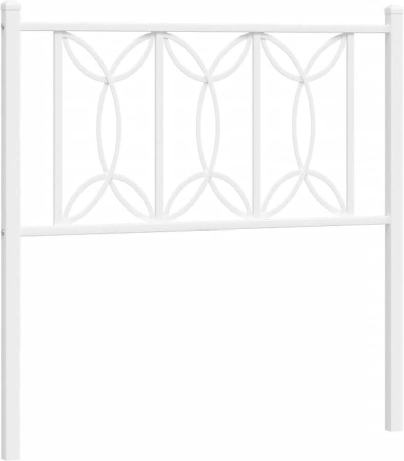 VidaXL Hoofdbord 80 cm metaal wit