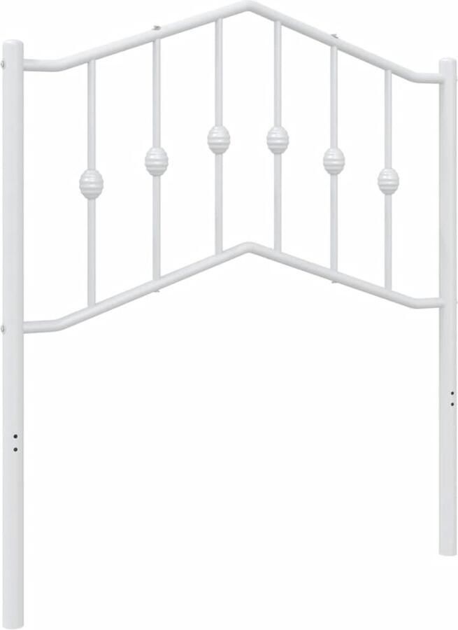 VidaXL Hoofdbord 80 cm metaal wit - Foto 3