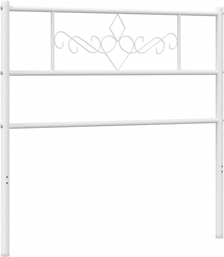 VidaXL Hoofdbord 80 cm metaal wit - Foto 9