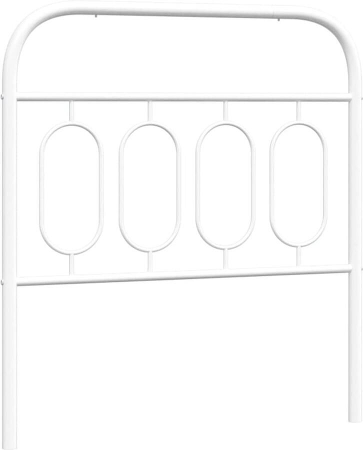 VidaXL Hoofdbord 80 cm metaal wit