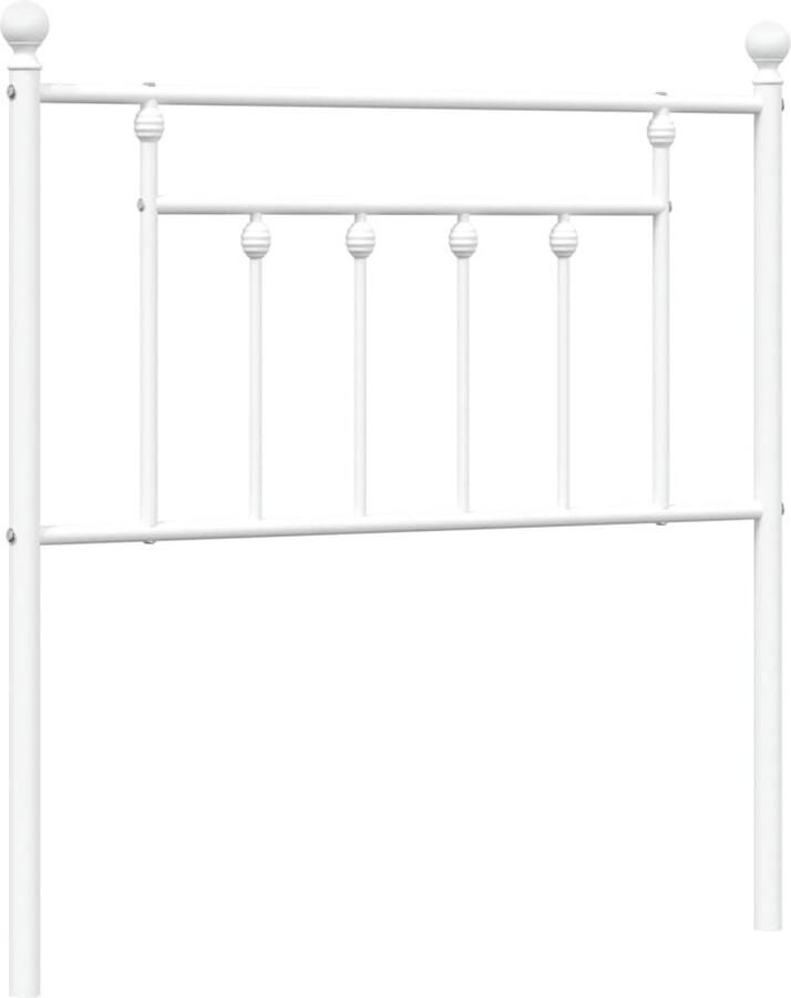 VidaXL Hoofdbord 80 cm metaal wit - Foto 6