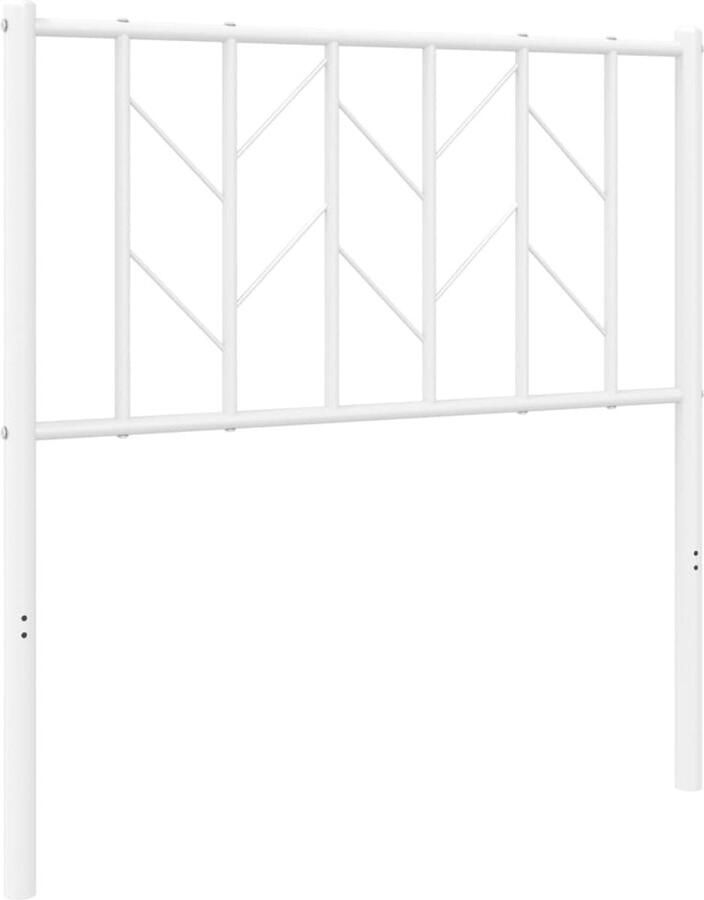 VidaXL Hoofdbord 80 cm metaal wit - Foto 7