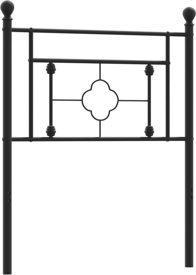 VidaXL Hoofdbord 80 cm metaal zwart - Foto 3