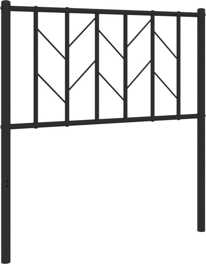 VidaXL Hoofdbord 80 cm metaal zwart - Foto 4