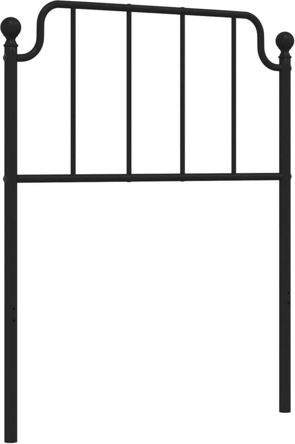VidaXL Hoofdbord 75 cm metaal zwart - Foto 3