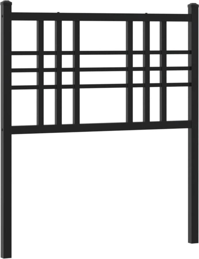 The Living Store Hoofdbord Stalen Bedframe 84.5 x 3 x 90 cm Zwart Hoofd Bord Hoofdbord Bed Frame Bed Slaap Kamer - Foto 2