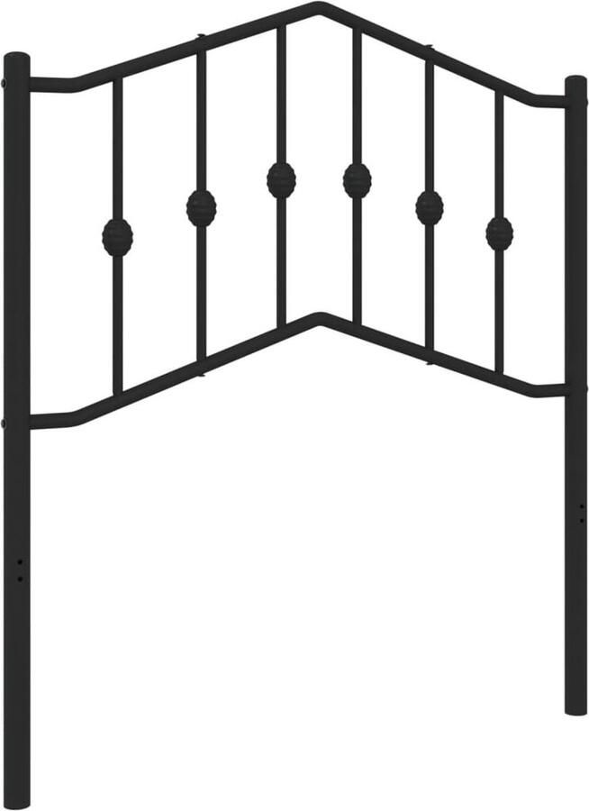 VidaXL Hoofdbord 80 cm metaal zwart - Foto 3
