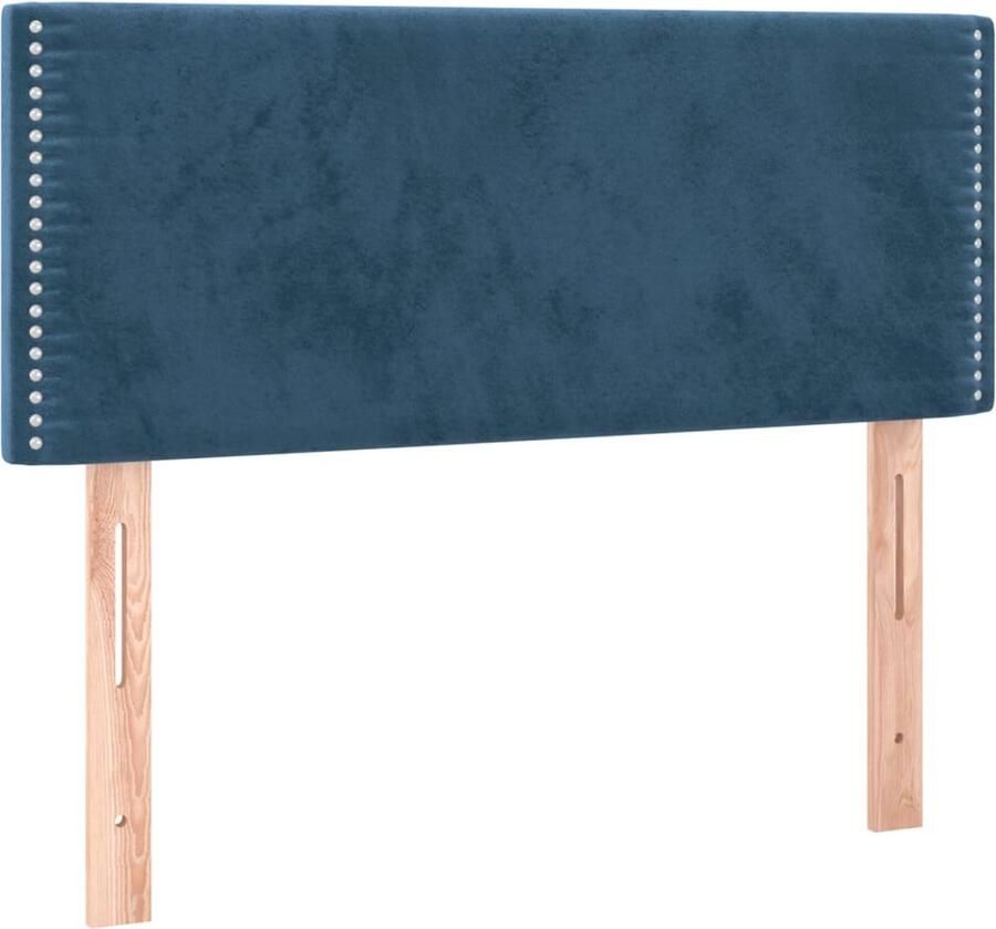 VidaXL Hoofdbord 100x5x78 88 cm fluweel donkerblauw - Foto 2