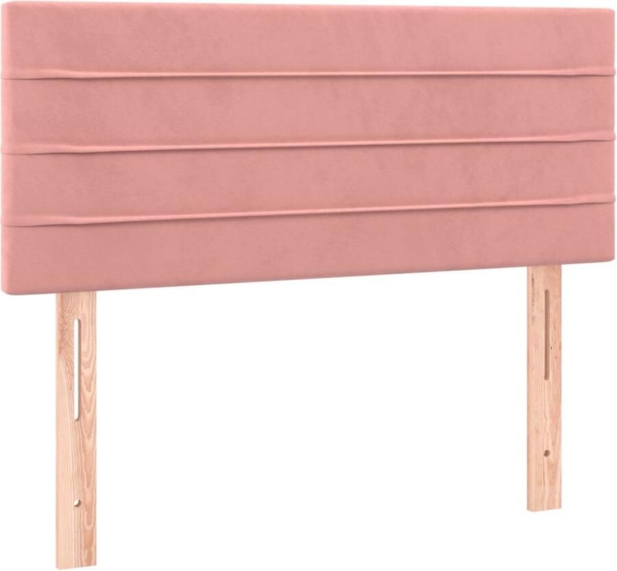 VidaXL Hoofdbord Fluweel Roze 90x5x78 88 cm Hoofd Bord Hoofdkussen Velvet Roze Tweepersoonsbed Slaap Accessoires - Foto 2