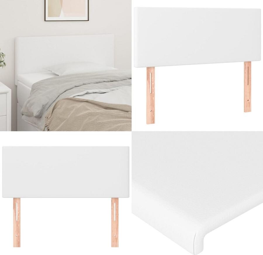 VidaXL Hoofdbord 80x5x78 88 cm kunstleer wit Hoofdbord Hoofdborden Hoofdeinde Houten Hoofdbord