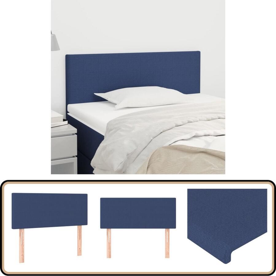 VidaXL Hoofdbord 80x5x78 88 cm Stof Blauw Hoofd Bord Bedhoofdbord Klassiek Hoofdbord Blauwe Hoofdbord Stoffen Hoofdbord