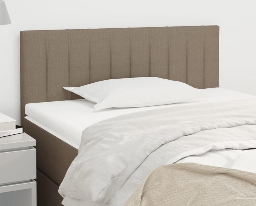 VidaXL Hoofdbord Taupe 90x5x78 88 cm Stof Hoofd Bord Hoofdkussen Bedding Slaap Accessoires Klassiek Interieur Stoffen Hoofdbord Taupecleur - Foto 2