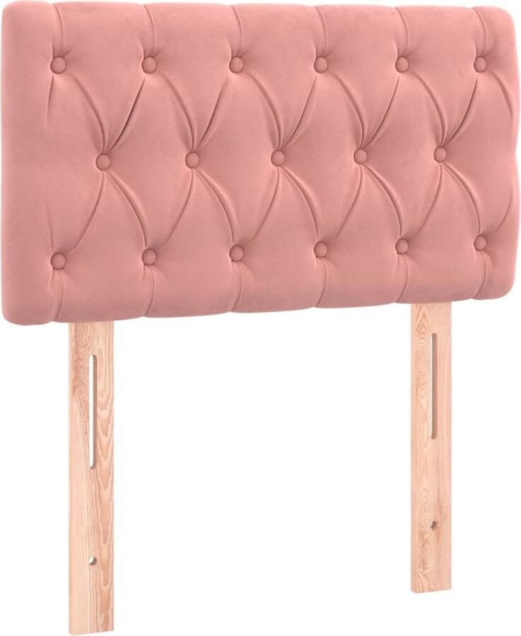 VidaXL Hoofdbord 80x7x78 88 cm fluweel roze - Foto 2