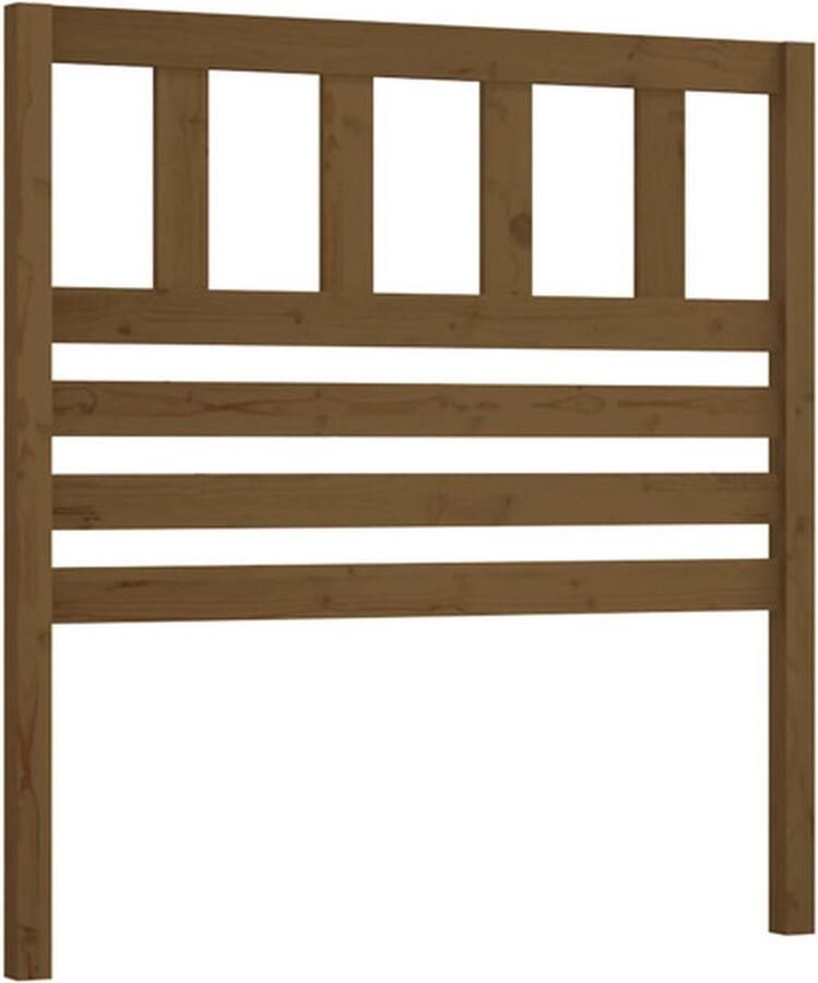 VidaXL Hoofdbord 81x4x100 cm massief grenenhout honingbruin - Foto 5