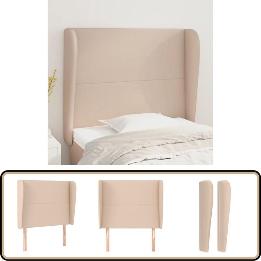 The Living Store Hoofdbord Cappuccino Kunstleer 83 x 23 x 118 128 cm Verstelbare Hoogte Hoofd Bord Kapstok Beddecoratie Bedroom Decor Bruine Meubels