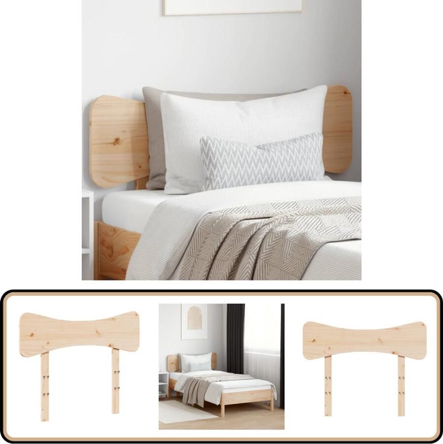 VidaXL Hoofdbord 90 cm Massief Grenenhout Houten Hoofdbord Kopen Massief Grenenhout Beddecoratie Slaapkamer Decoratie