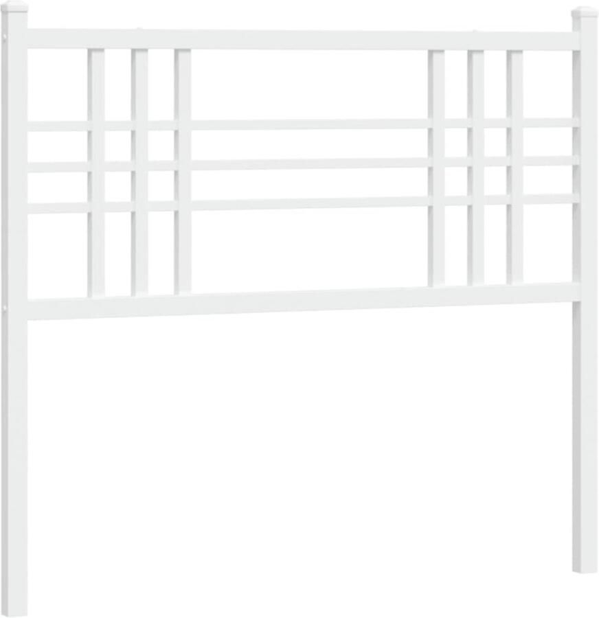 VidaXL Hoofdbord 90 cm metaal wit - Foto 3