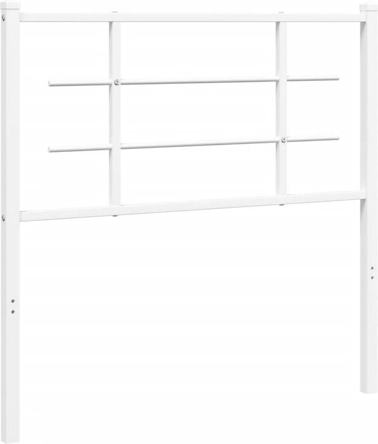 VidaXL Hoofdbord 90 cm metaal wit - Foto 3
