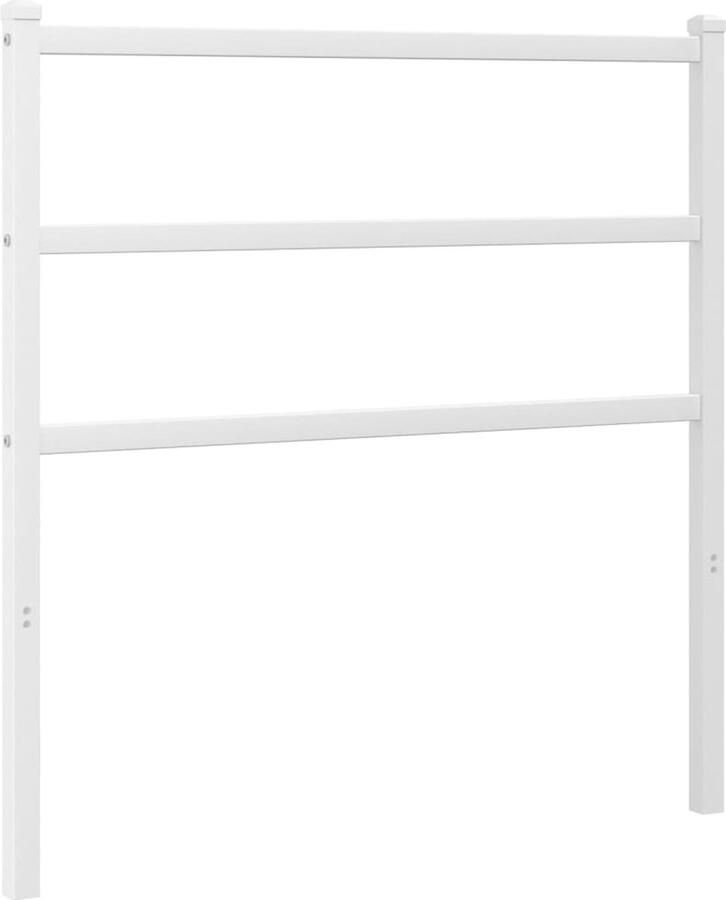 VidaXL Hoofdbord 90 cm metaal wit - Foto 3