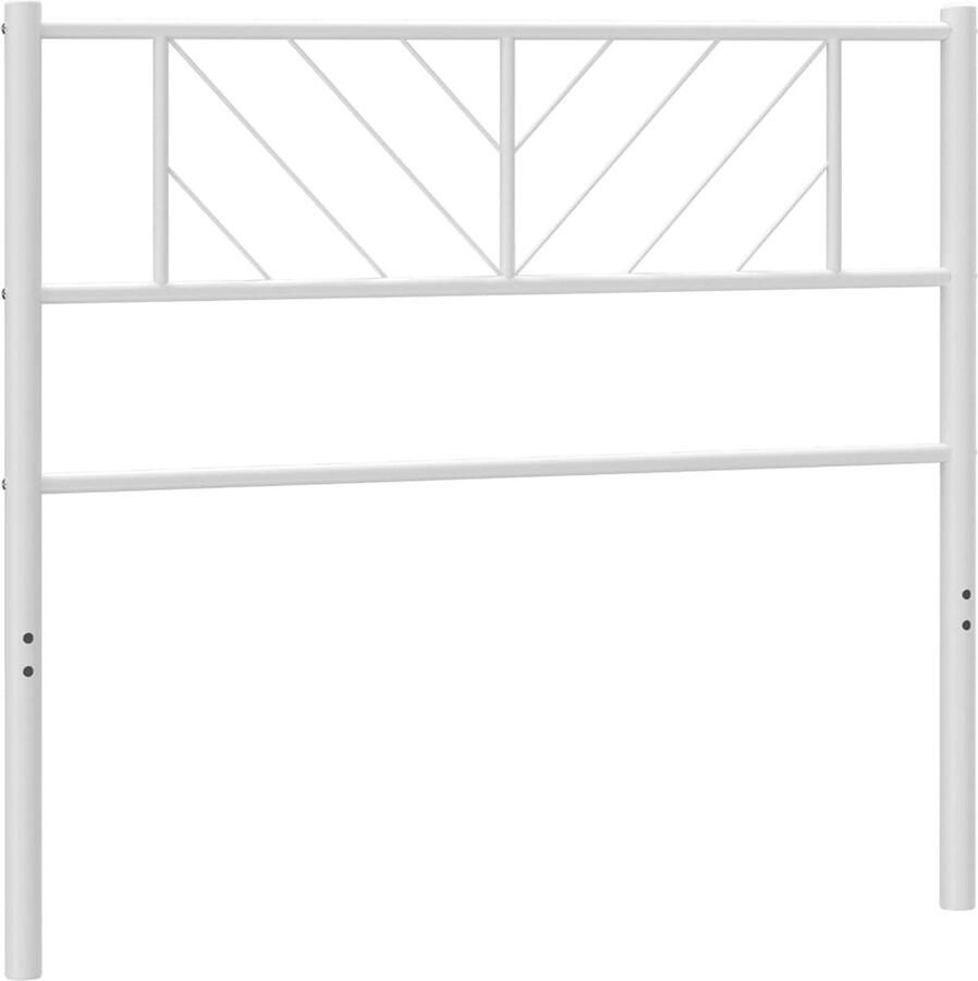 VidaXL Hoofdbord 90 cm metaal wit - Foto 3