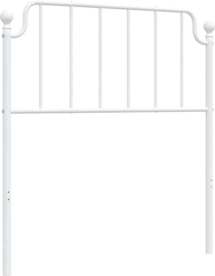 VidaXL Hoofdbord 90 cm metaal wit - Foto 3