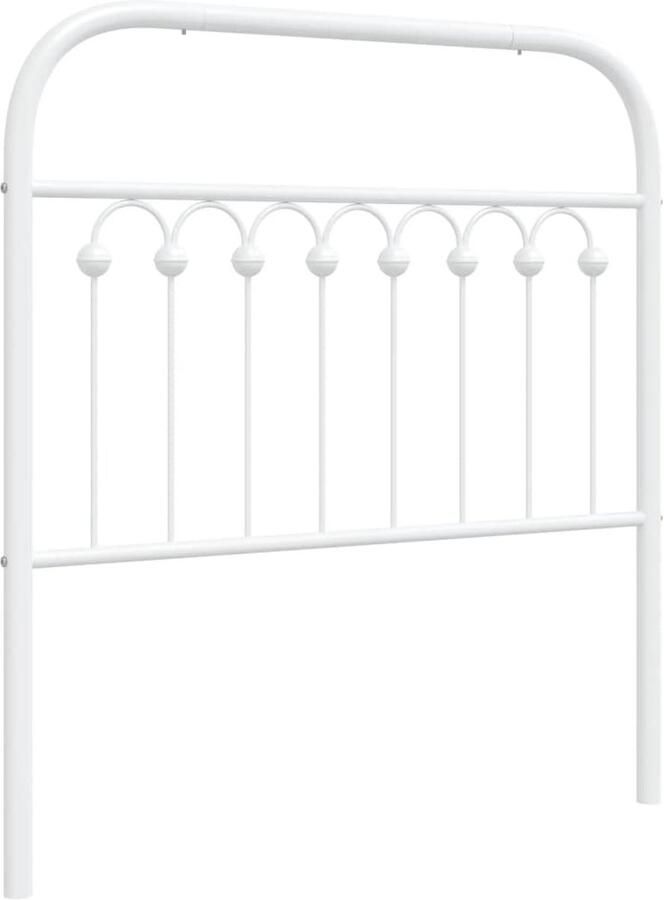 VidaXL Hoofdbord 90 cm metaal wit