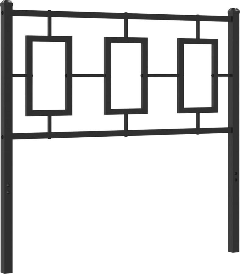 VidaXL Hoofdbord 90 cm metaal zwart - Foto 3