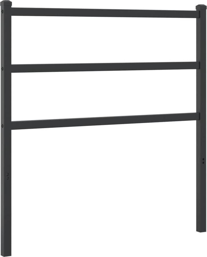 VidaXL Hoofdbord 90 cm metaal zwart - Foto 3