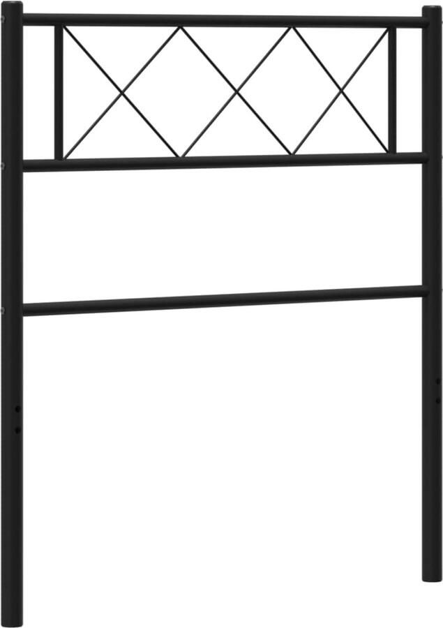 VidaXL Hoofdbord 90 cm metaal zwart - Foto 8