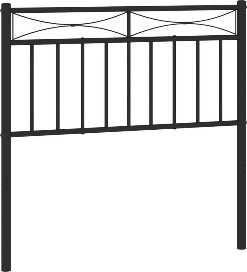VidaXL Hoofdbord 90 cm metaal zwart - Foto 4