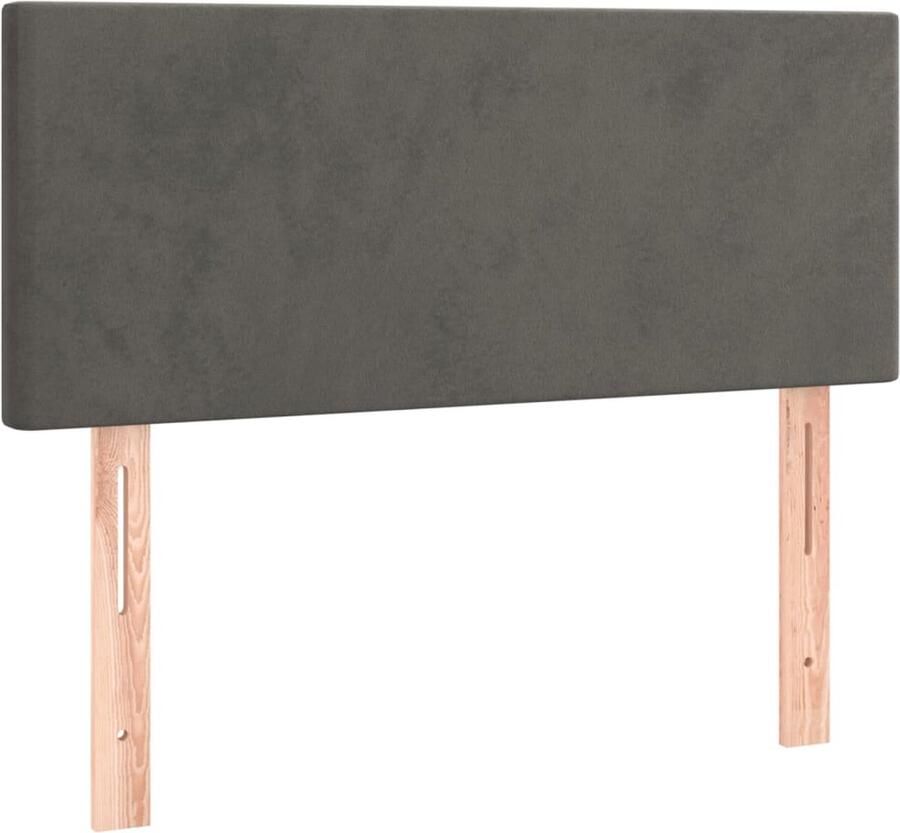 VidaXL Hoofdbord 100x5x78 88 cm fluweel donkergrijs