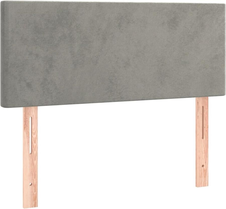 VidaXL Hoofdbord 90x5x78 88 cm fluweel lichtgrijs - Foto 3