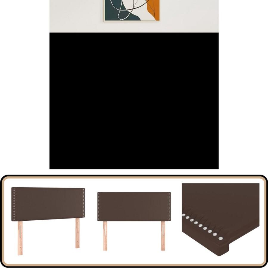 VidaXL Hoofdbord 90x5x78 88 cm Kunstleer Bruin Hoofd Bord Hoofdkussen Beddecoratie Bruine Kamer Klassiek Interieur
