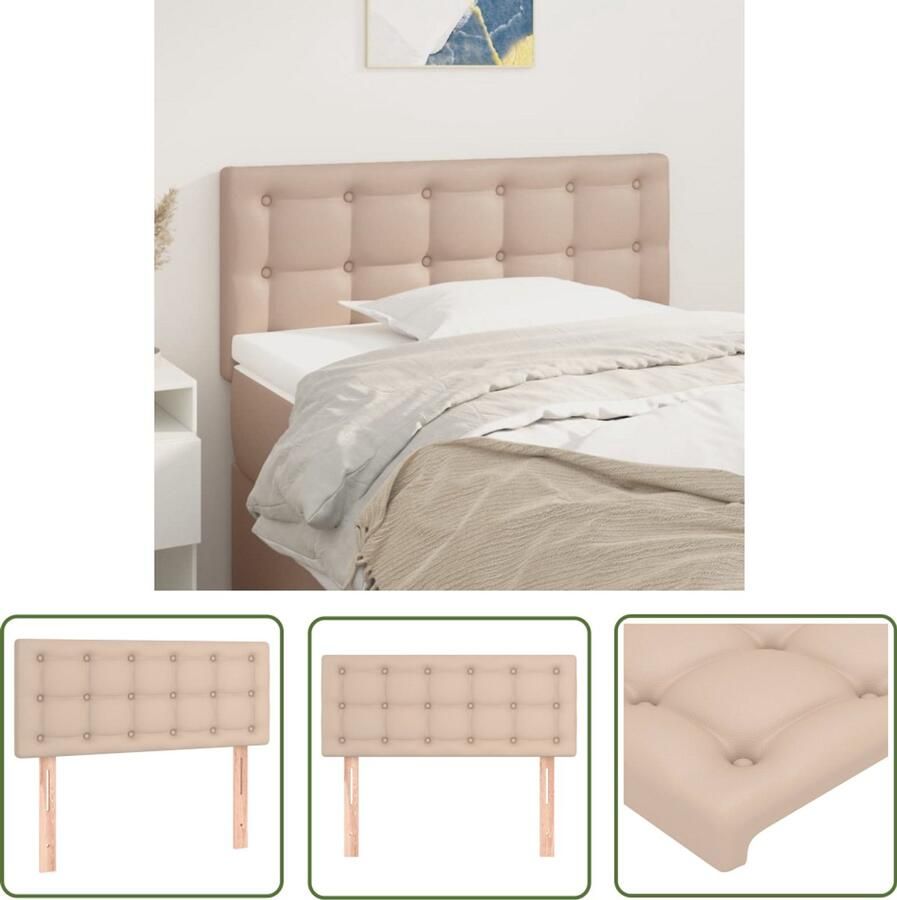 VidaXL Hoofdbord 90x5x78 88 cm Kunstleer Cappuccino Hoofd Bord Bedhoofdbord Kapstok Bedroom Decor Bruine Kamerdecor Lederlook Vintage Interieur Modern Classic