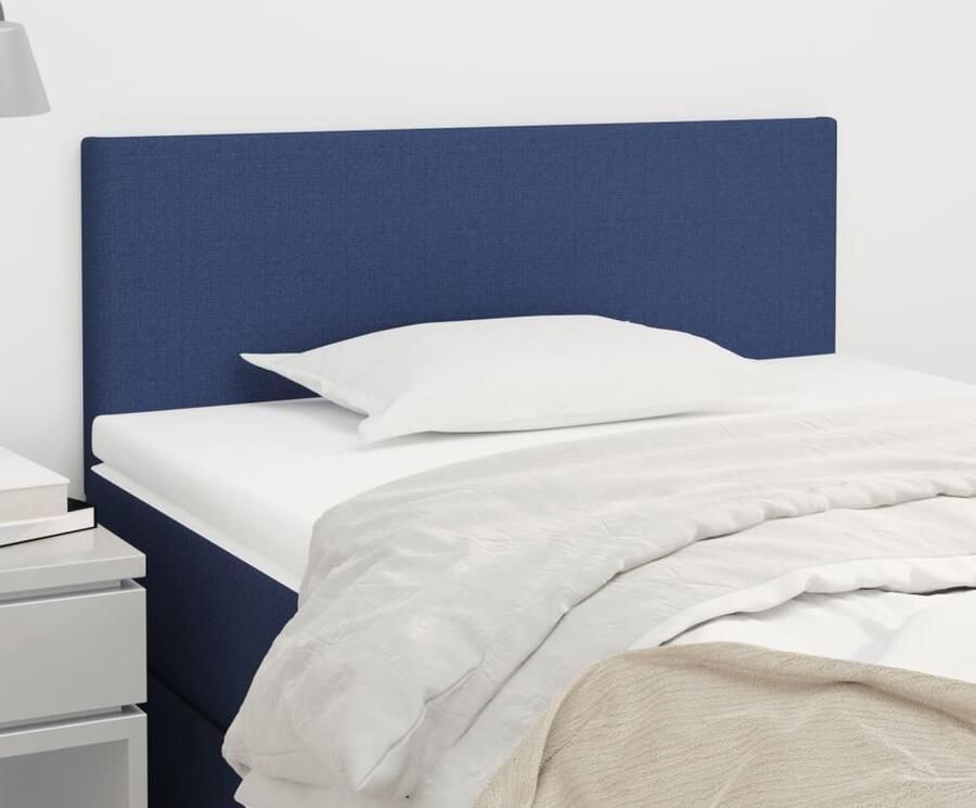 VidaXL Hoofdbord 90x5x78 88 cm Stof Blauw Hoofd Bord Hoofdkussen Bed Accessoires Slaap Kamer Decoratie Blauwdruk - Foto 2