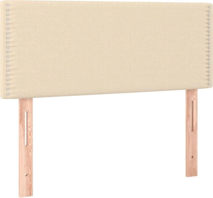 VidaXL Hoofdbord 80x5x78 88 cm stof crÃ¨mekleurig - Foto 2