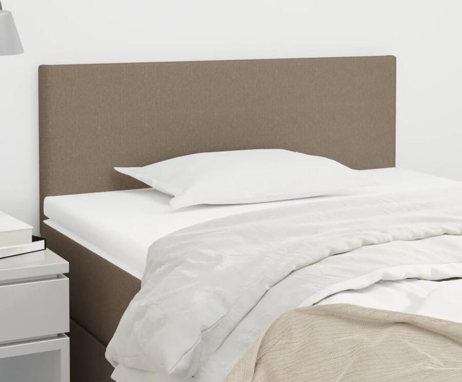 VidaXL Hoofdbord 90x5x78 88 cm Stof Taupe Hoofd Bord Hoofdkussen Beddecoratie Slaapkamers Bedroom Decor Taupes Kleur Stoffen Hoofdbord - Foto 2