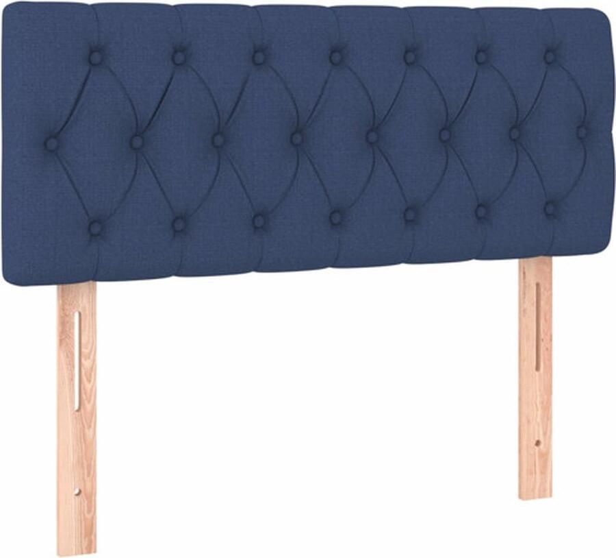 VidaXL Hoofdbord 90x7x78 88 cm stof blauw - Foto 2