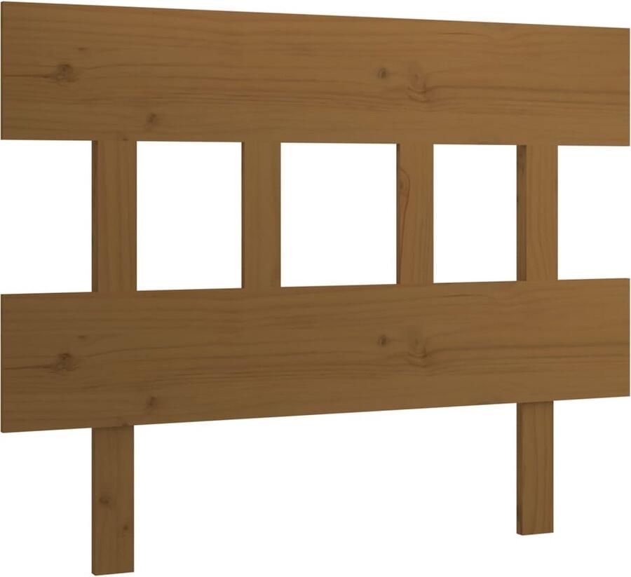 VidaXL Hoofdbord 93 5x3x81 cm massief grenenhout honingbruin