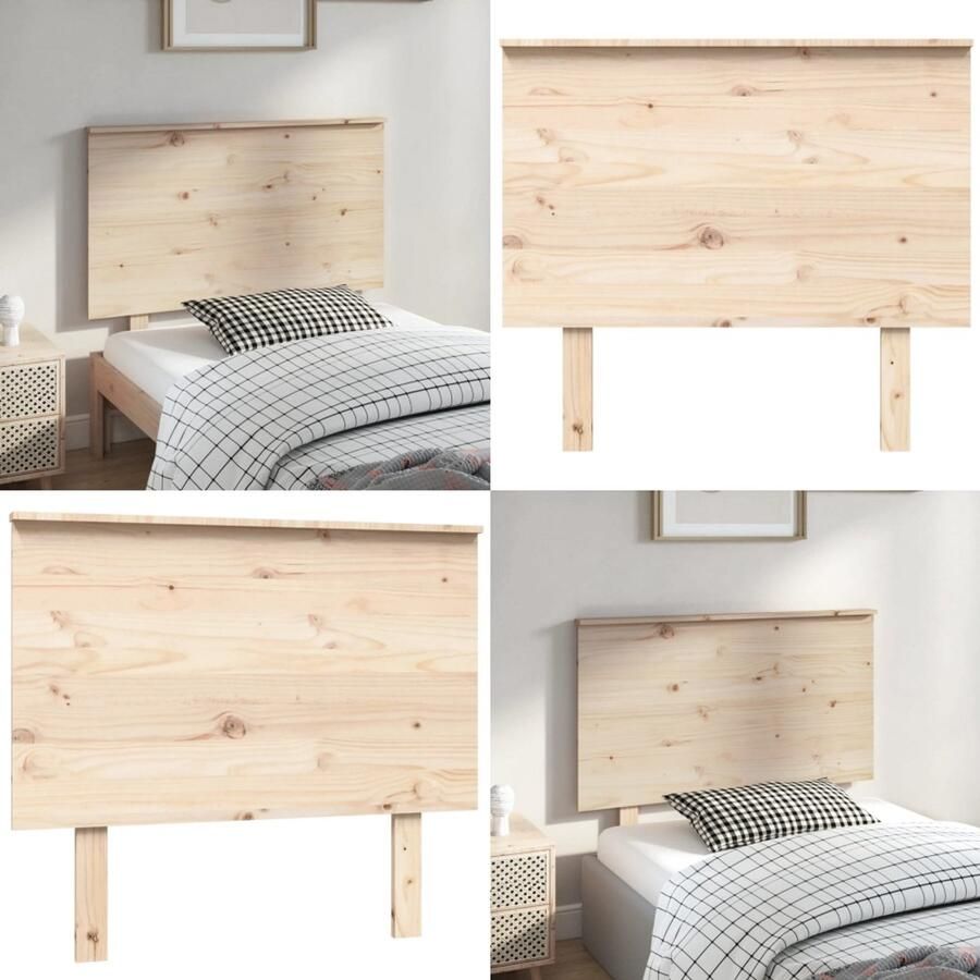 VidaXL Hoofdbord 94x6x82 5 cm massief grenenhout Hoofdbord Hoofdborden Hoofdeinde Houten Hoofdbord